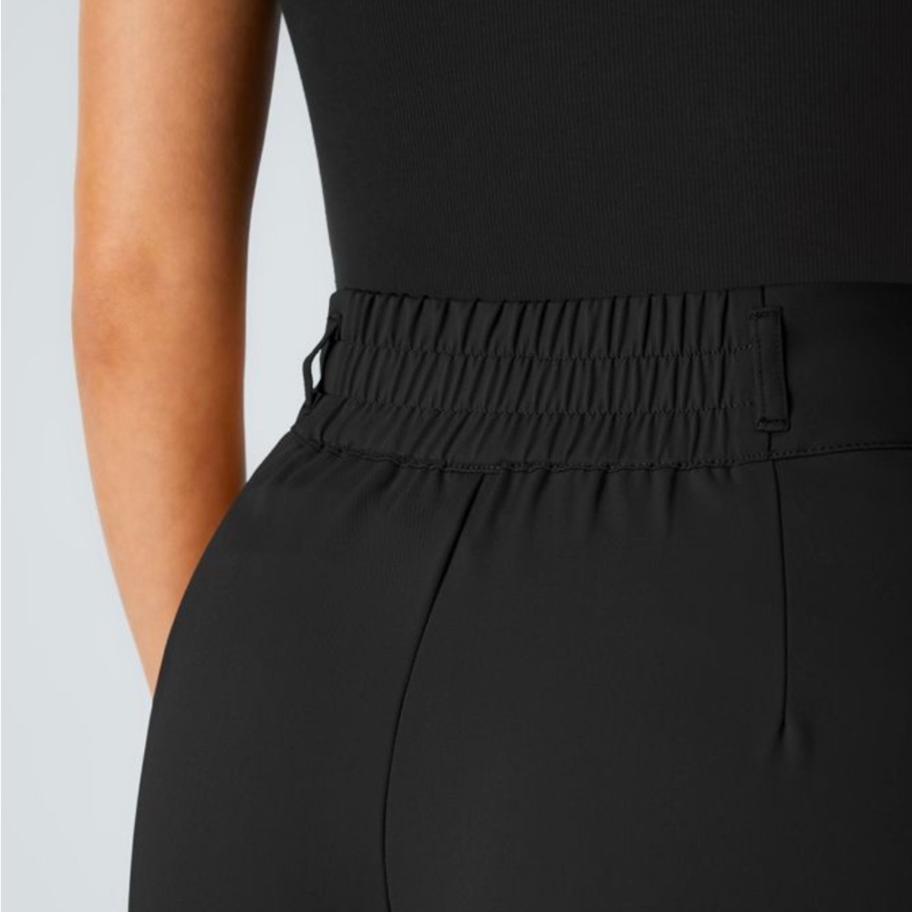 Halara Black High Waisted Double Button Straight Leg Work Pants Size Medium NEW - Picture 3 of 13